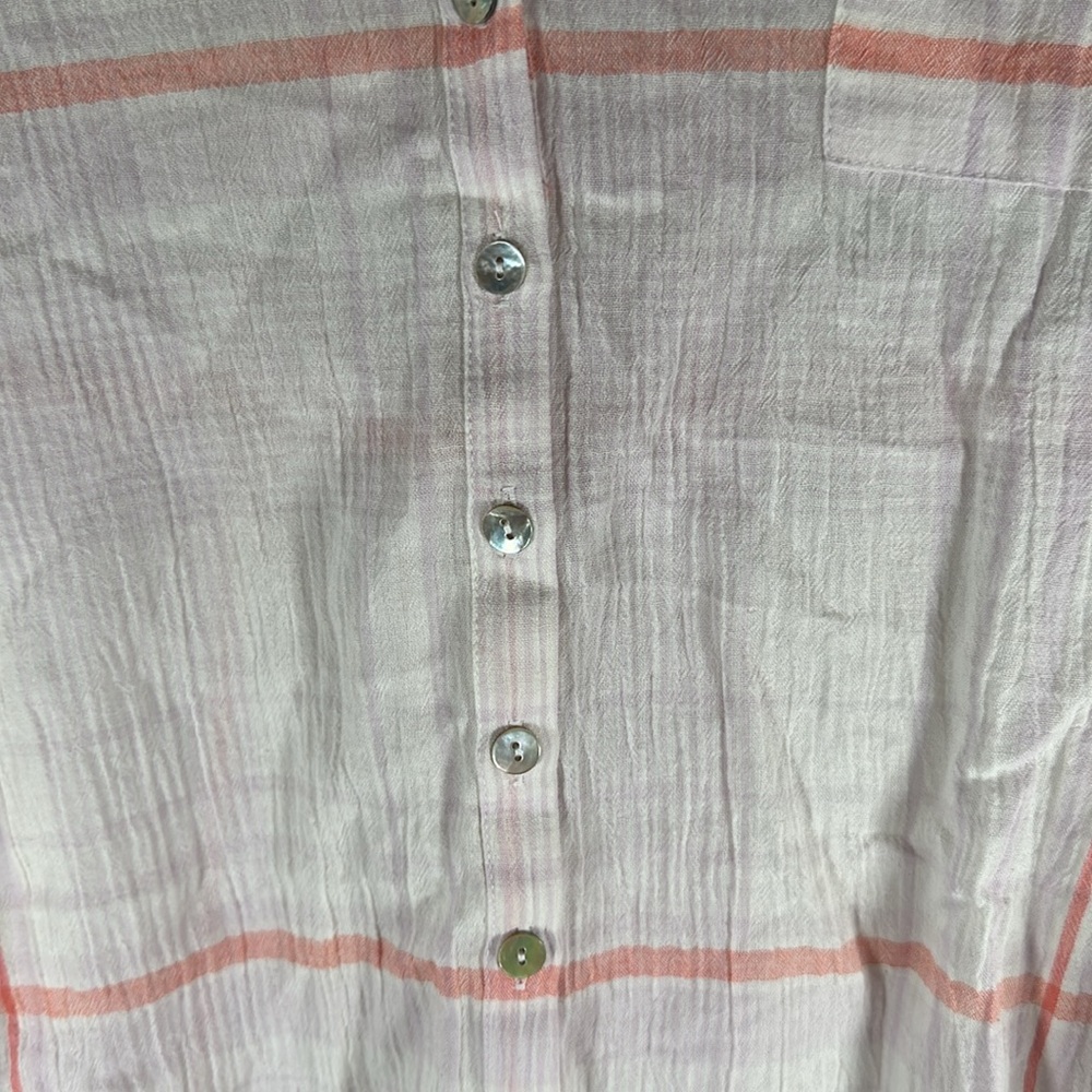 CHASER Classic long sleeve Button Down Shirt Madras size medium NWOT - Picture 5 of 5